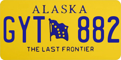 AK license plate GYT882