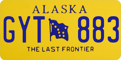 AK license plate GYT883