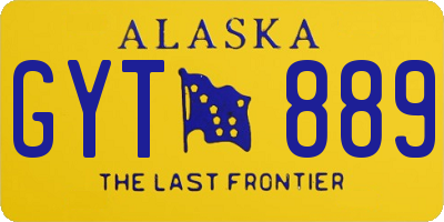 AK license plate GYT889