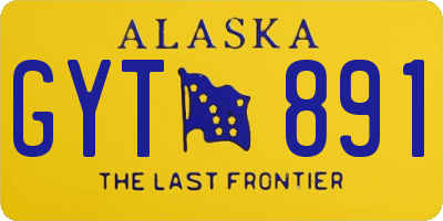 AK license plate GYT891