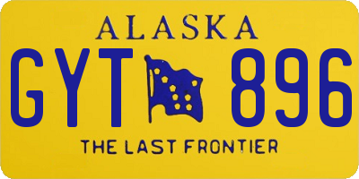 AK license plate GYT896