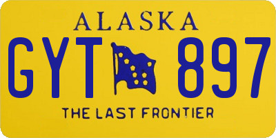 AK license plate GYT897