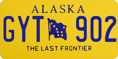 AK license plate GYT902