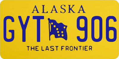 AK license plate GYT906