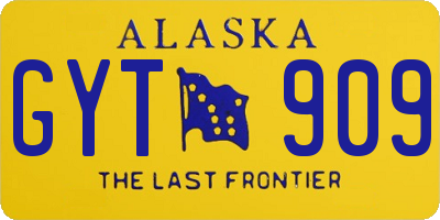 AK license plate GYT909