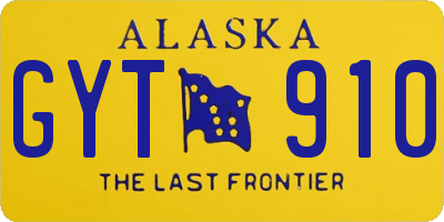 AK license plate GYT910
