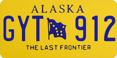 AK license plate GYT912