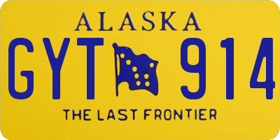 AK license plate GYT914