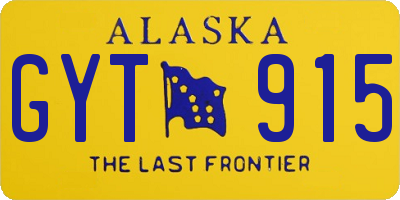 AK license plate GYT915