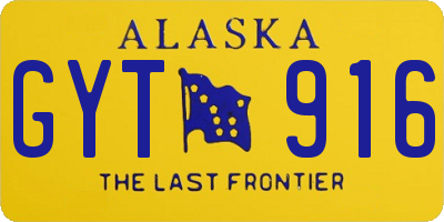 AK license plate GYT916