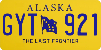 AK license plate GYT921