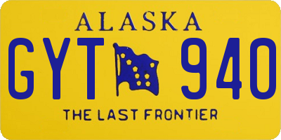 AK license plate GYT940