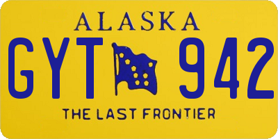 AK license plate GYT942