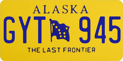 AK license plate GYT945