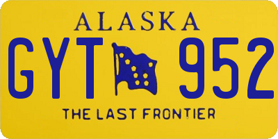 AK license plate GYT952