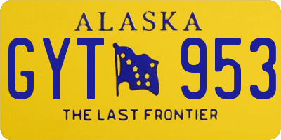 AK license plate GYT953