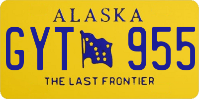 AK license plate GYT955