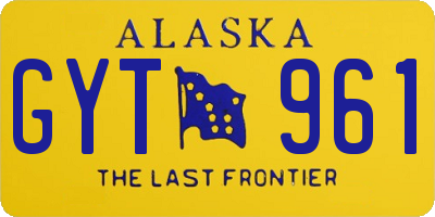 AK license plate GYT961