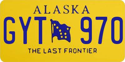 AK license plate GYT970