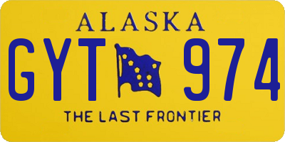 AK license plate GYT974