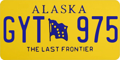 AK license plate GYT975