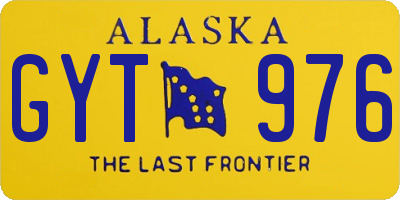 AK license plate GYT976