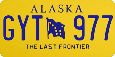 AK license plate GYT977