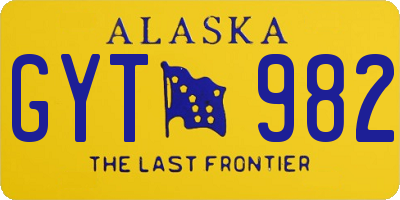 AK license plate GYT982