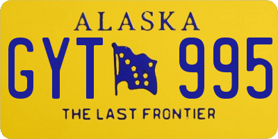 AK license plate GYT995