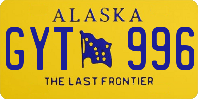 AK license plate GYT996