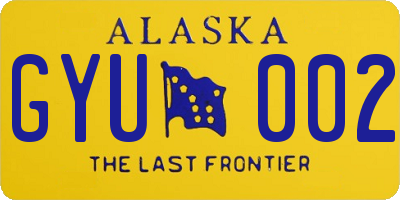 AK license plate GYU002