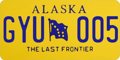 AK license plate GYU005