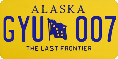 AK license plate GYU007