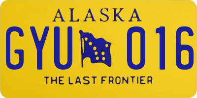 AK license plate GYU016