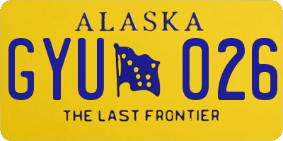 AK license plate GYU026