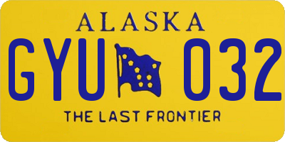 AK license plate GYU032