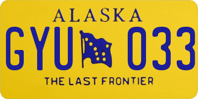 AK license plate GYU033
