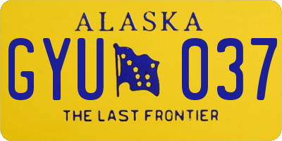 AK license plate GYU037