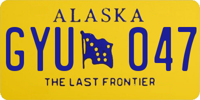 AK license plate GYU047