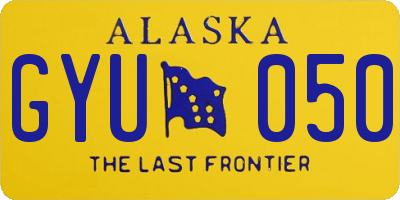 AK license plate GYU050