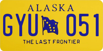 AK license plate GYU051