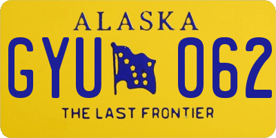 AK license plate GYU062