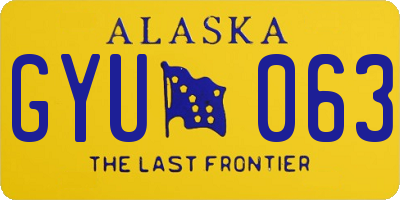 AK license plate GYU063