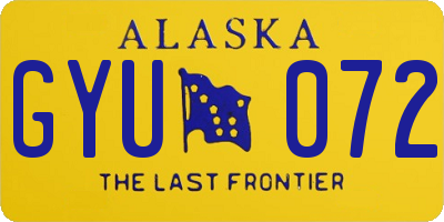 AK license plate GYU072