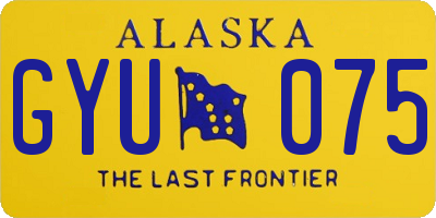 AK license plate GYU075