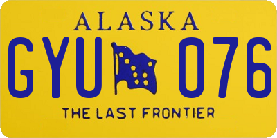 AK license plate GYU076