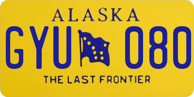 AK license plate GYU080