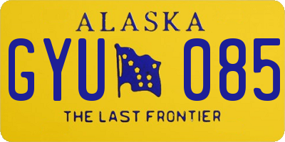 AK license plate GYU085