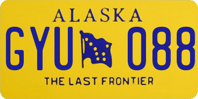 AK license plate GYU088