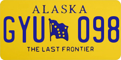 AK license plate GYU098